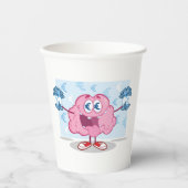 金おもしろい脳漫画ユーロの現金愛好家 紙コップ (正面)