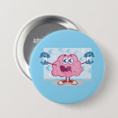 金おもしろい脳漫画ユーロの現金愛好家 缶バッジ (正面&裏面)