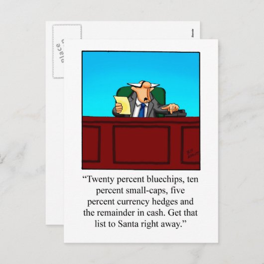 金おもしろい融ユーモアのクリスマスポストカード シーズンポストカード (正面/裏面)