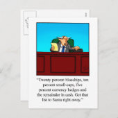 金おもしろい融ユーモアのクリスマスポストカード シーズンポストカード (正面/裏面)