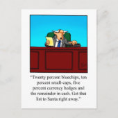 金おもしろい融ユーモアのクリスマスポストカード シーズンポストカード (正面)