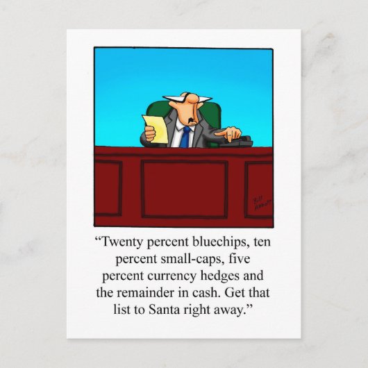金おもしろい融ユーモアのクリスマスポストカード シーズンポストカード (正面)