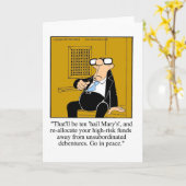 金おもしろい額ユーモア空白のグリーティングカード カード (黄色い花)