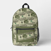 金おもしろい額 プリントバックパック (正面)