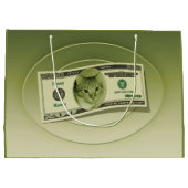 金おもしろい額 ラージペーパーバッグ (裏面)