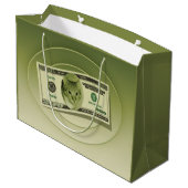 金おもしろい額 ラージペーパーバッグ (裏面アングル)