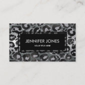 金および黒いグリッターのヒョウのジャガーのプリント 名刺 (正面)