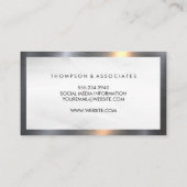 金お洒落属縁ど |白い抽象芸術背景 名刺 (裏面)