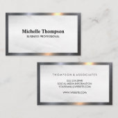 金お洒落属縁ど |白い抽象芸術背景 名刺 (正面/裏面)