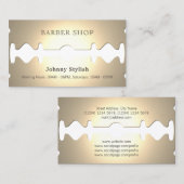 金かみそりのおもしろいでフェイクな一見 名刺 (正面/裏面)