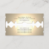 金かみそりのおもしろいでフェイクな一見 名刺 (裏面)