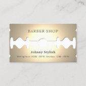 金かみそりのおもしろいでフェイクな一見 名刺 (正面)