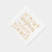 金かわいらしの雪片メリークリスマスディナー 箔ナプキン (右)