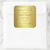 金かわいらし属製品包装ラベル金ゴールド効果 スクエアシール (バッグ)