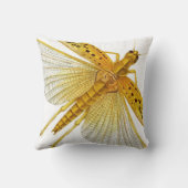 金か黄色のコオロギの虫か昆虫または蝉20"枕 クッション (裏面)
