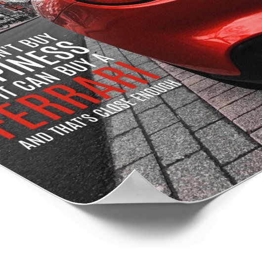 金が幸せにな買らない |やる気を起こさせる引用文 ポスター (角)