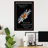 金が幸せにな買らない ポスター (ホームオフィス)