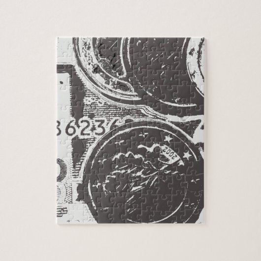 金が有ると世の中が荒れる ジグソーパズル (縦)