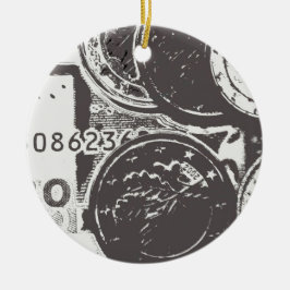 金が有ると世の中が荒れる セラミックオーナメント