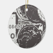 金が有ると世の中が荒れる セラミックオーナメント (左)