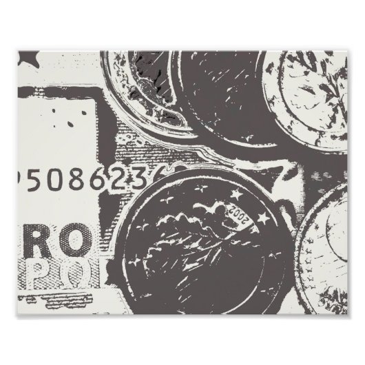 金が有ると世の中が荒れる フォトプリント            (正面)