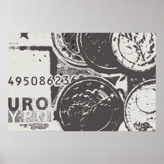 金が有ると世の中が荒れる ポスター (正面)