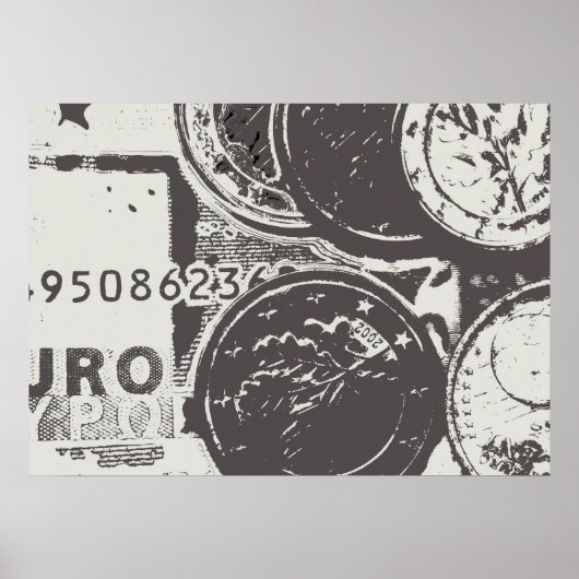 金が有ると世の中が荒れる ポスター (正面)