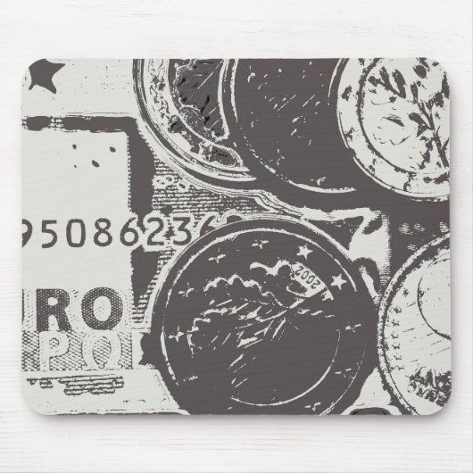 金が有ると世の中が荒れる マウスパッド (正面)