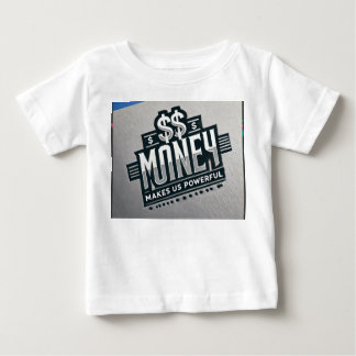 金が有ると力が出る ベビーTシャツ