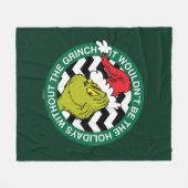 金が無ければ休日にはならぬ フリースブランケット (正面(横))