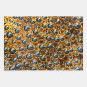 金きらめくのクリスマスボール包み紙! ラッピングペーパーシート (正面2)