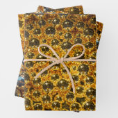 金きらめくのクリスマスボール包み紙! ラッピングペーパーシート (インサイチュ)