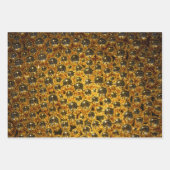 金きらめくのクリスマスボール包み紙! ラッピングペーパーシート (正面)