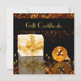 金きらめく金クリスマスプレゼント証書