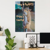 金つる曜日が来る!リス ポスター (ホームオフィス)