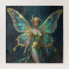 金とターコイズの魔法の妖精 ジグソーパズル