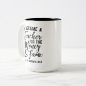 金と名前教えの為になった ツートーンマグカップ (正面左)