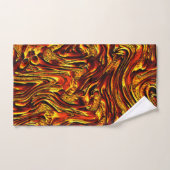 金と珊瑚色または鮮やかな赤のテクスチャ バスタオルセット (ハンドタオル)