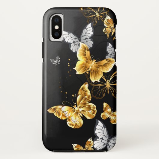 金と白の蝶々 Case-Mate iPhoneケース (裏面)