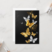 金と白の蝶 カード (正面/裏面インサイチュ)