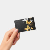 金と白の蝶 バッジ (手持ち)