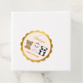 金と砂のベジュでキュートな3つのクマ フェイバータグ (インサイチュ)