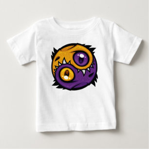 金と紫の陰陽ドラゴン ベビーTシャツ