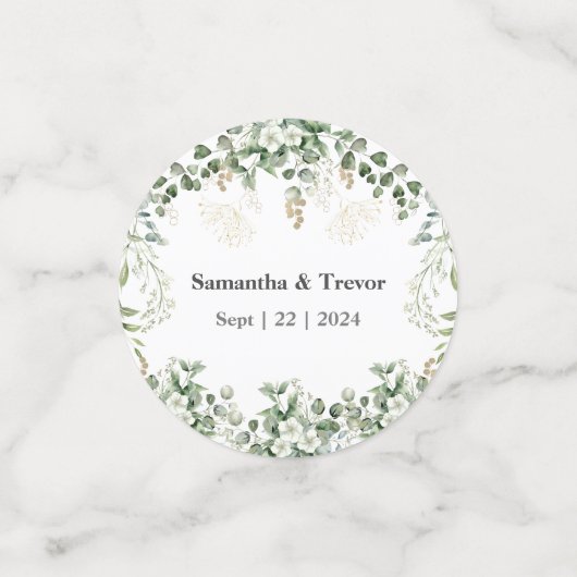 金と緑の葉の茂るブドウ園 コンフェッティ (スモール正面)