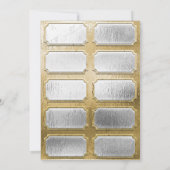 金と銀のラッフルチケット 招待状 (裏面)