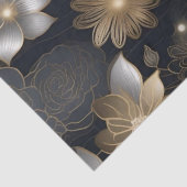 金と銀の花のデコパージュ /  薄葉紙 (詳細)