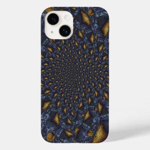金と銀の青い溶けた金属 Case-Mate iPhone 14ケース