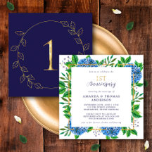 金と青のアジサイ 結婚1周年記念
