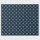 金と青の渦巻く銀河 ラッピングペーパー (フラット)