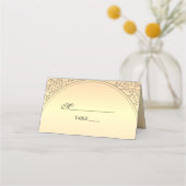 金と黒の結婚式プレイスカード プレイスカード (正面)